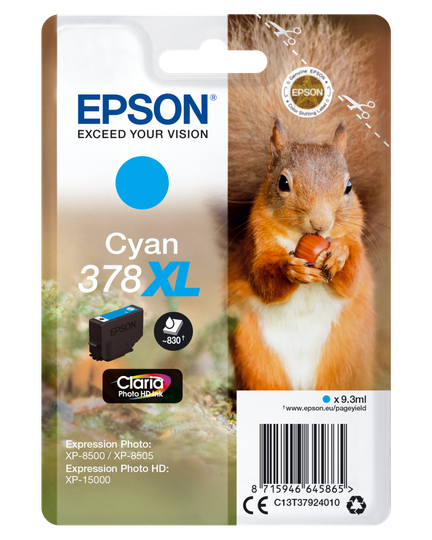 EPSON 378XL Cyan Ink Cartridge Sec