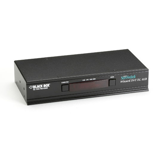 BLACK BOX WIZARD KVM SWITCH - SINGLE-HEAD, DVI-D DUAL-LINK, USB TRUE EMULATION, AUDIO, 4-PORT
