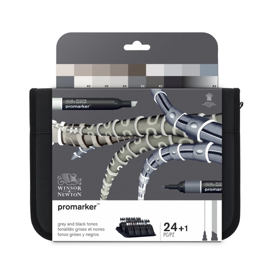Promarker ProMarker Black & Greys Wallet 24-setti