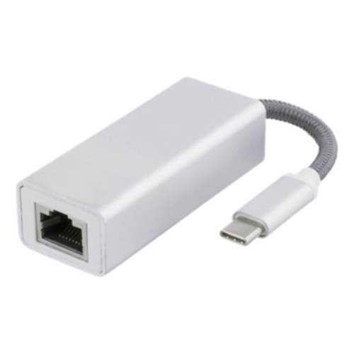 DELTACO USB-C verkkoadapteri, hopea