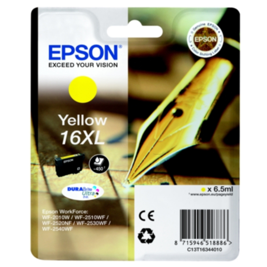 Epson 16XL Mustepatruuna keltainen, 450 sivua