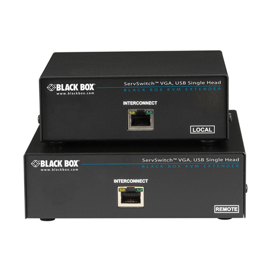 BLACK BOX SERVSWITCH CATX USB KVM EXTENDER - SINGLE-HEAD VGA, WITH SERIAL AND AUDIO