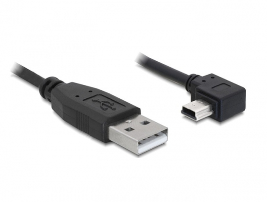 This USB 2.0 Cable By Delock Stands Out Due To Its Angled USB Mini-B Connector And Is Suitable For M