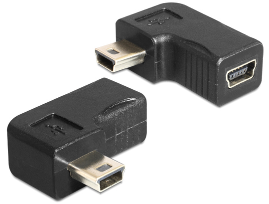 This USB-B Mini Adapter By Delock Enables To Angle Your USB-B Mini Female Port By 90°.