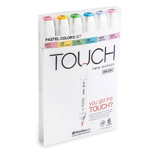 Touch Twin Brush Marker 6-setti Pastelli