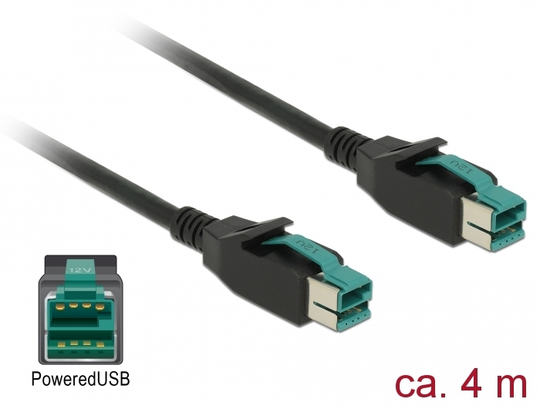 This PoweredUSB Cable By Delock Can Be Used To Connect A Device With PoweredUSB 12 V Port To A PC Or