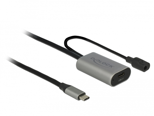 This Active USB Cable By Delock Can Be Used To Extend A USB Connection By 5 M. The Cable Has An Addi