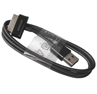 USB Kaapeli ECC1DP0UBE Samsung N8000/ P1000/ P3100/ P3110/ P5100/ P5110/ P5200/ P6200/ P6800/ P7300/ P7500/ P7510 musta