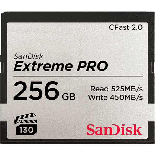 Extreme Pro CFAST 2.0 256GB 525MB/s VPG1