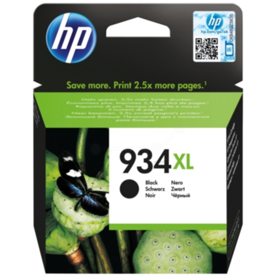 HP 934XL Mustepatruuna musta, 1.000 sivua