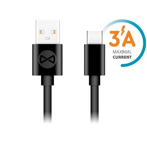 Forever USB-C kaapeli 3A 1m musta