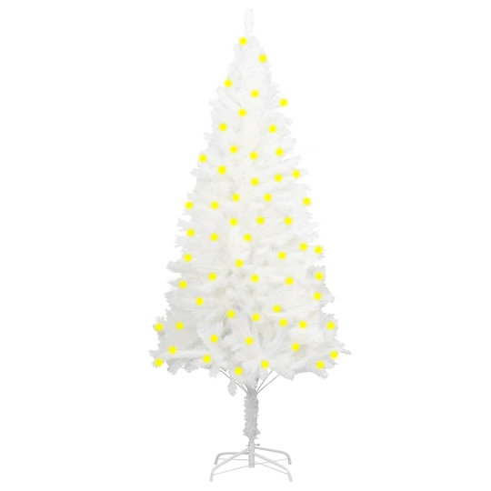 vidaXL Tekojoulukuusi LED-valoilla valkoinen 120 cm