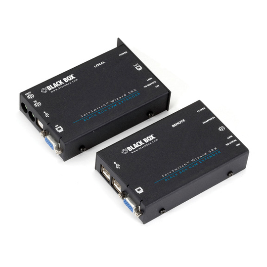 BLACK BOX WIZARD SRX KVM EXTENDER - VGA, USB 2.0, AUDIO, DUAL-ACCESS, CATX