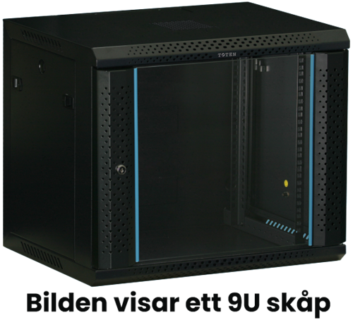 Wall Mountable Server Cabinet With Space For 18U And A Weight Capacity Of 60kg. The Cabinet Is Equip