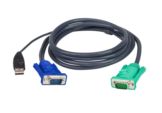 KVM Cable, SPHD Ha To HD15 (ma) & USB Type A (ma), 3m. Connects To The 15-pin Connector On The S