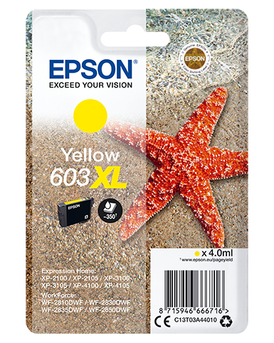 EPSON STARFISH SINGLEPACK YELLOW 603XL INK