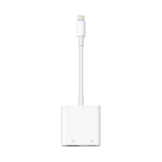 Lightning To USB Camera Adapter 3, 1xUSB Type A Female, 1xLightning Male, White