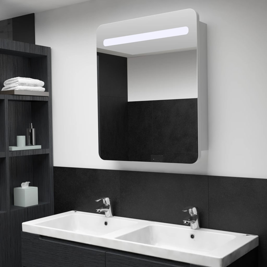 vidaXL LED kylpyhuoneen peilikaappi 68x9x80 cm