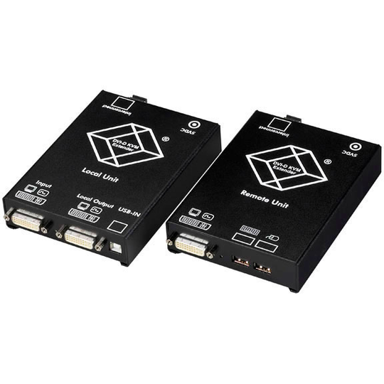 BLACK BOX KVM EXTENDER - DVI-D, USB, DUAL-ACCESS, SINGLE-MODE FIBER