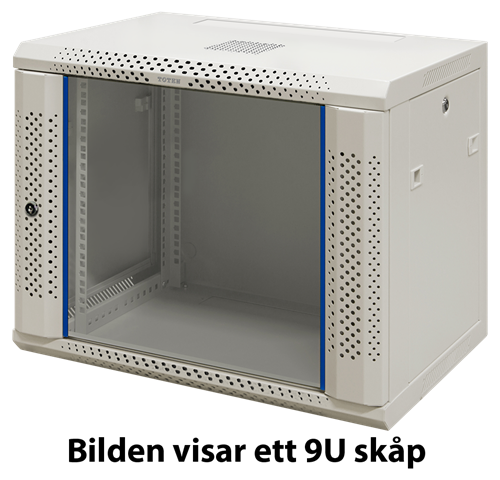 Wall Mountable Server Cabinet With Space For 12U And A Weight Capacity Of 60kg. The Cabinet Is Equip