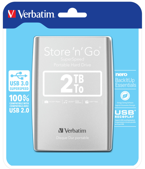 Store´n´Go 2.5" (6.35cm) 2TB USB 3.0 SILVER