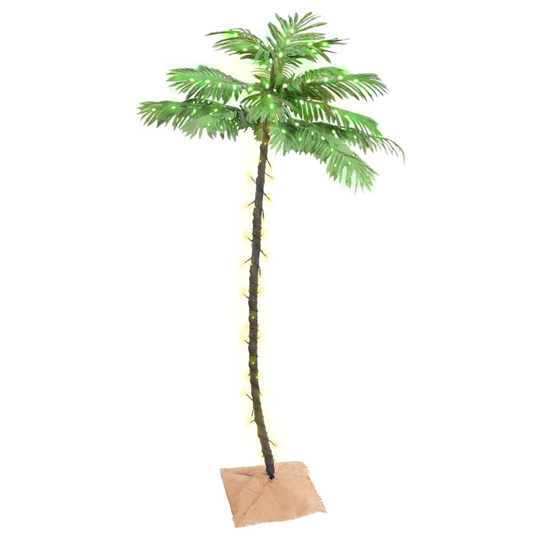 vidaXL LED-palmu lämmin valkoinen 96 LED-valoa 180 cm