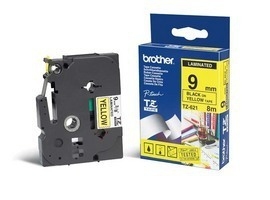 BROTHER TZ621 9 BLACK ON YELLOW