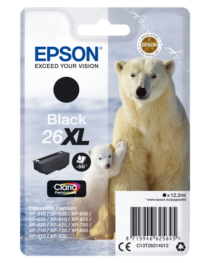EPSON POLAR BEAR 26 BLACK XL SINGLE