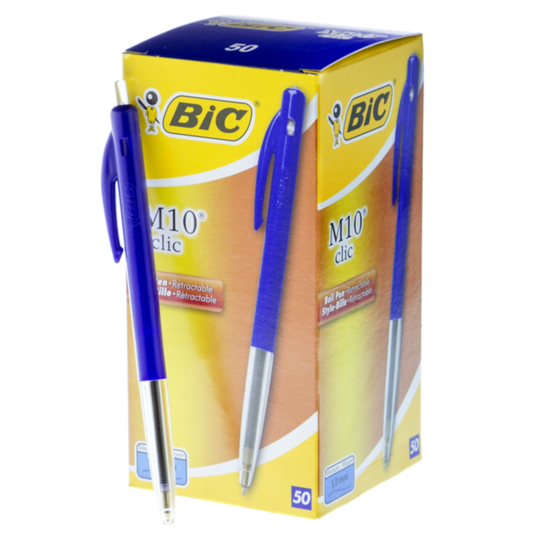 Kuulakärkikynä BIC Clic M10, sininen, 50 kpl