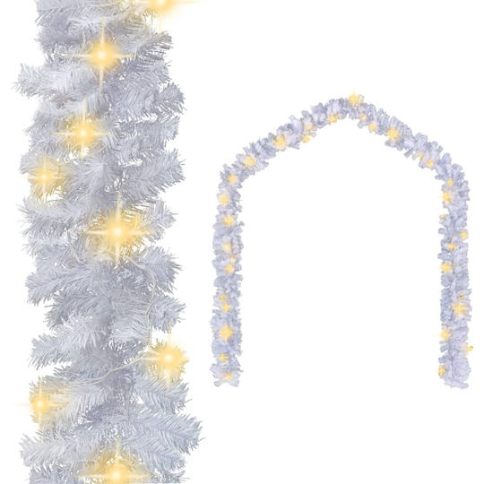 vidaXL Jouluköynnös LED-valoilla 20 m valkoinen