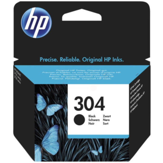 N9K06AE HP 304 Mustepatruuna musta, 120 sivua