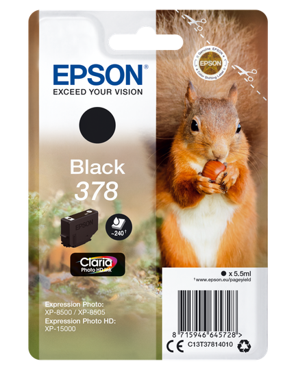 EPSON 378 Black Ink Cartridge Sec