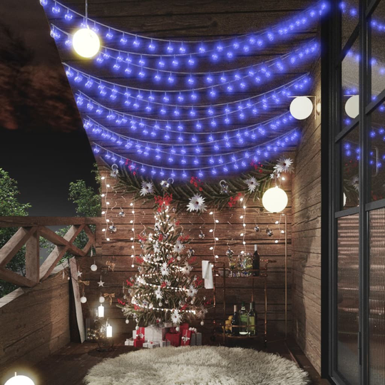 vidaXL Pallo keijuvalonauha 40 m 400 LED-valoa sininen 8-toiminen