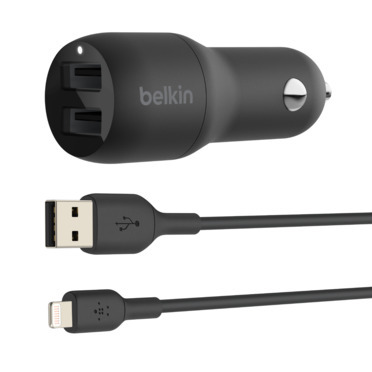 BELKIN Dual USB-A Car Charger 12W X2 BLK