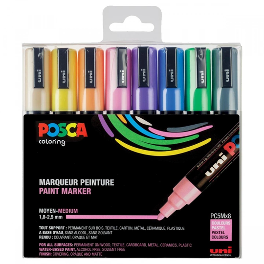 Posca Posca PC-5M Pastelli 8-setti