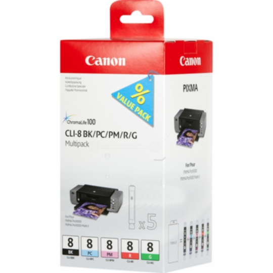 Mustepatruuna MultiPack Bk,PC,PM,R,G. 5-pack