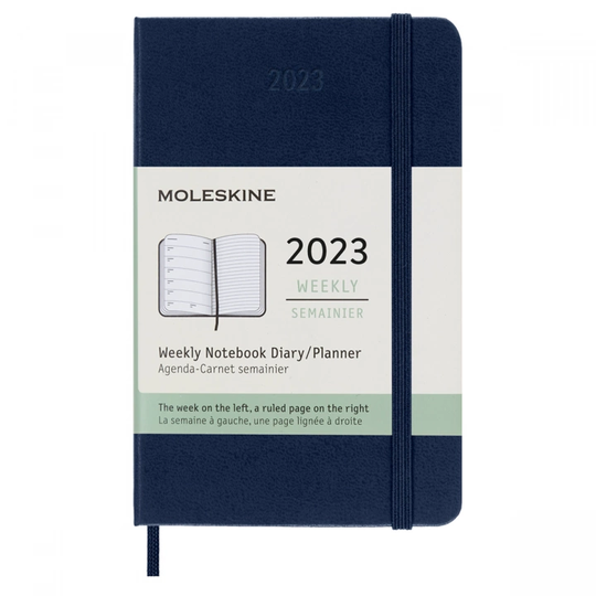 Moleskine 12M Weekly Notebook Hardcover Pocket Blue