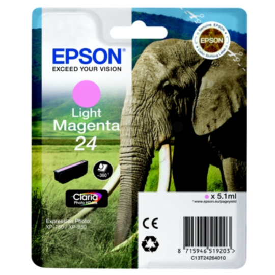 Epson 24 Mustepatruuna vaalea magenta, 360 sivua
