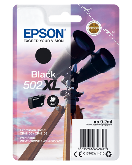 EPSON BINOCULARS SINGLEPACK BLACK 502XL INK