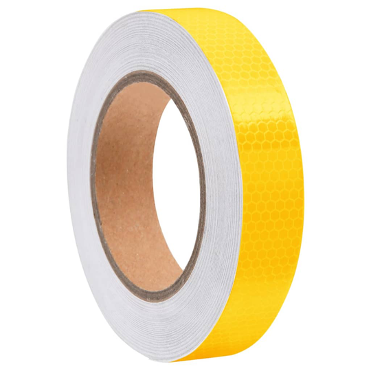 vidaXL Heijastinteippi keltainen 2,5 cm x 20 m PVC
