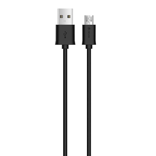 DEVIA Smart Micro USB lataus ja synkronointikaapeli 1m Musta