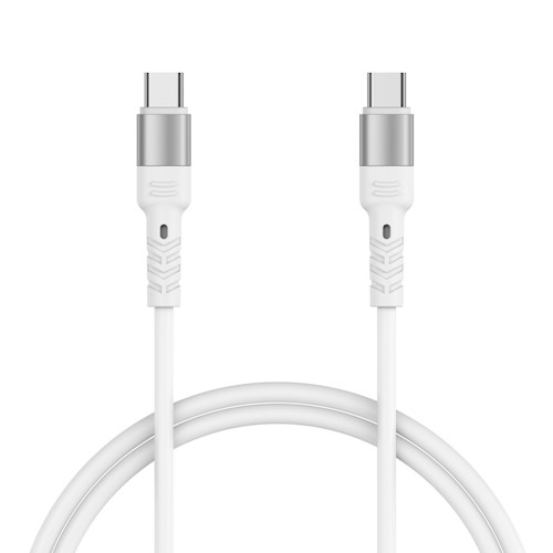Forever Core High Power GaN USB-C - USB-C latauskaapeli 2m (100W) valkoinen