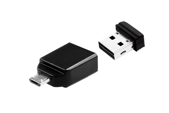 Store'n'Go Nano USB Drive 16GB + OTG Adapter