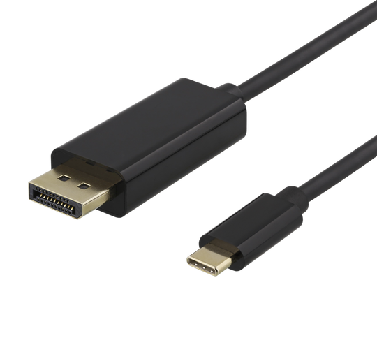 USB-C - DisplayPort-kaapeli, 1 M, 3840 X 2160 Taajuudella 60 Hz, 21,6 Gb/s, Musta