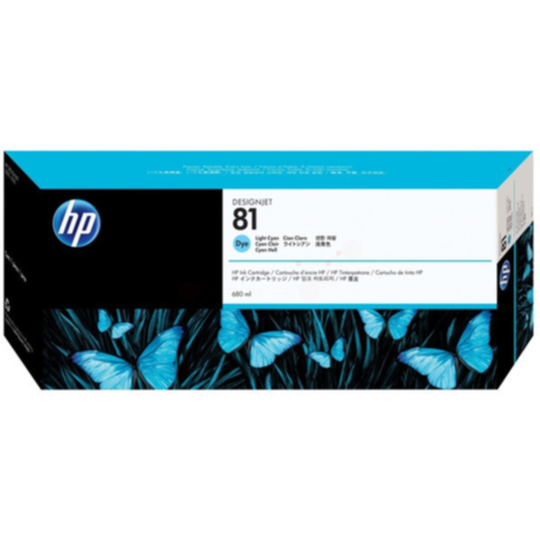 HP 81 Mustepatruuna vaalea cyan, 680 ml
