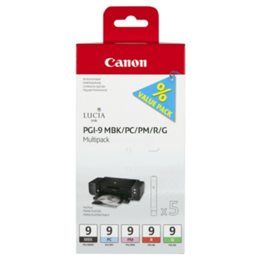 Canon PGI-9 Multipack MBK/PC/PM/R/G Mustepatruunas
