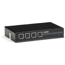 BLACK BOX SECURE KVM SWITCH - 4-PORT, DVI, USB, EAL4+, EAL2+, CERTIFIED
