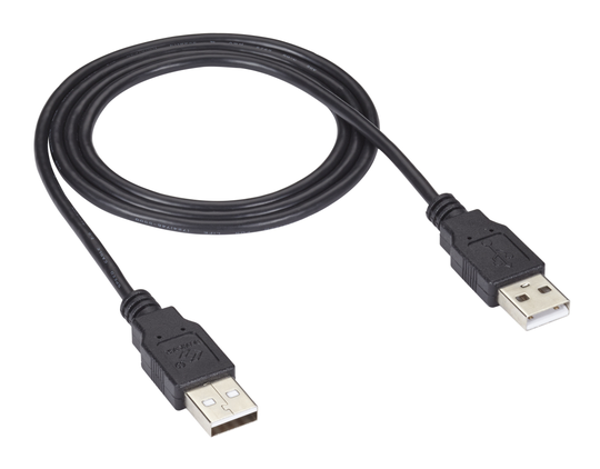 BLACK BOX USB 2.0 CABLE - TYPE A MALE TO TYPE A MALE, BLACK, 6-FT. (1.8-M)