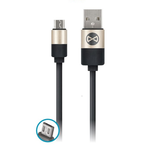 Forever Modern Micro USB lataus ja synkronointikaapeli 2A musta