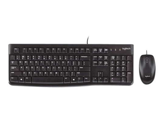 Logitech Desktop MK120 Langallinen Näppäimistö + hiiri musta
